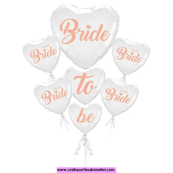 Bride Kalp Set Folyo Balon